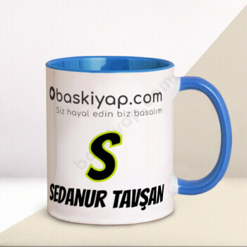 Logolu Mavi Kupa Bardak online tasarla