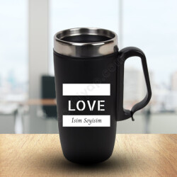 Love One Tasarım Çelik Termos Bardak online tasarla