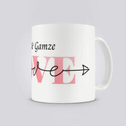 Love Temalı Baskılı Kupa Bardak online tasarla