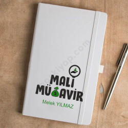 Mali Müşavir Tasarımlı Beyaz Defter Ajanda online tasarla