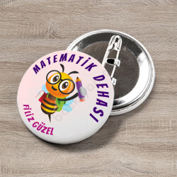 Matematik Dehası Arı Tasarımlı Rozet online tasarla