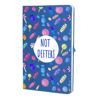 Şeker Desenli Mavi Ajanda online tasarla