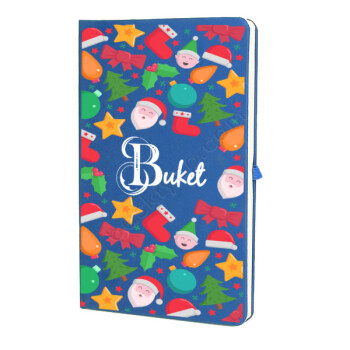 Yılbaşına Özel Harfli Mavi Ajanda Defter online tasarla