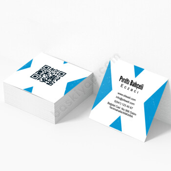 Mavi Eczane Kare Kartvizit online tasarla