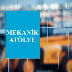 Mekanik Atölye Levhası online tasarla