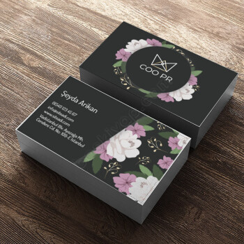 Menekşe Tasarımlı Çiçekçi Kartviziti online tasarla