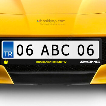 Mercedes Amg Yazılı Araç Plakalık online tasarla