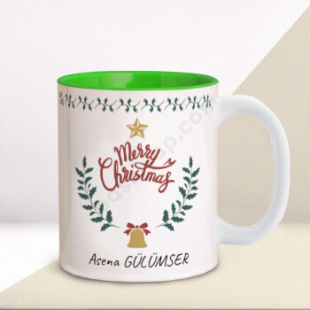 Merry Christmas Tasarımlı Kupa Bardak online tasarla