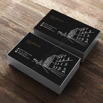 Mimar-Mühendis Tasarımlı Kişiye Özel Tek Yön Kartvizit online tasarla