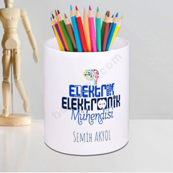 Mühendise Hediye Porselen Kalemlik online tasarla