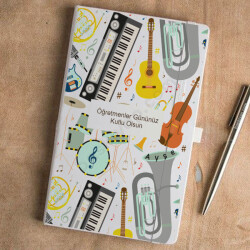 Müzik Öğretemenlerine Özel Beyaz Ajanda online tasarla