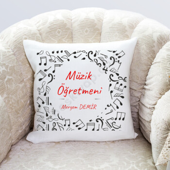 Müzik Öğretmeni Tasarım Yastık online tasarla