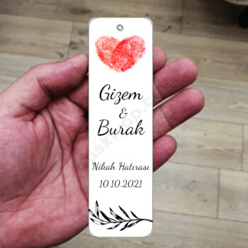 Nikah Hediyelik Kitap Ayracı online tasarla