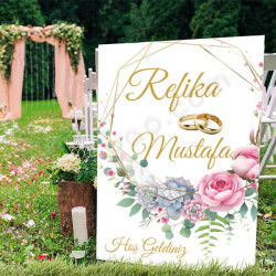 Nişan Karşılama Panosu online tasarla