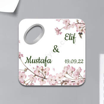 Nişana Özel Kare Bardak Altlığı Manget online tasarla