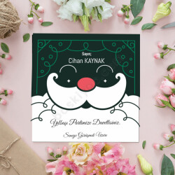 Noel Baba Tasarım Davetiye 15X15 online tasarla