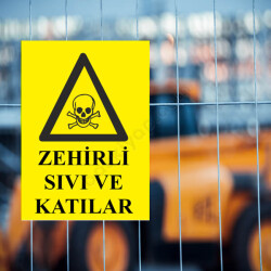 Zehirli Sıvı Ve Katı Levhası online tasarla