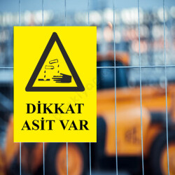 Dikkat Asit Var Levhası online tasarla