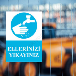 Ellerini Yıka Levhası online tasarla