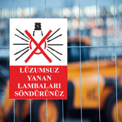 Lambaları Söndürün Levhası online tasarla