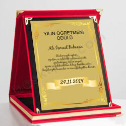 Başarılı Öğretmen Teşekkür Plaketi Örneği online tasarla