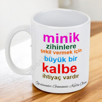 Öğretmen İçin Kendin Tasarla Baskılı Kupa online tasarla