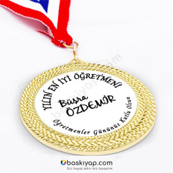Öğretmen Madalyonu online tasarla