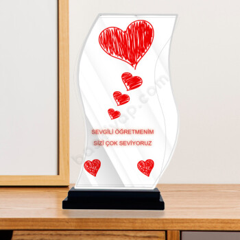 Öğretmenler Gününe Özel Kristal Plaket online tasarla