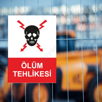 Ölüm Tehlikesi Etiketi online tasarla