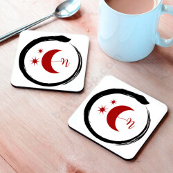 Ouroboros Tasarımlı Baş Harfli Barak Altlığı online tasarla