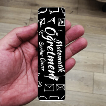 Oval Köşeli Kişiye Özel Matematik Öğretmeni Temalı Ayraç online tasarla