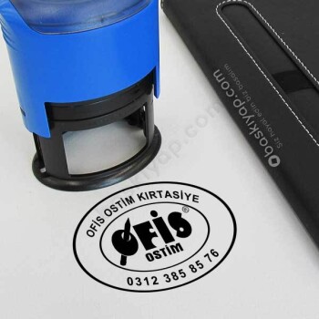 Oval Logolu Firma Kaşesi online tasarla