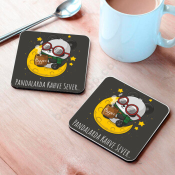 Panda Tasarımlı Bardak Altlığı online tasarla