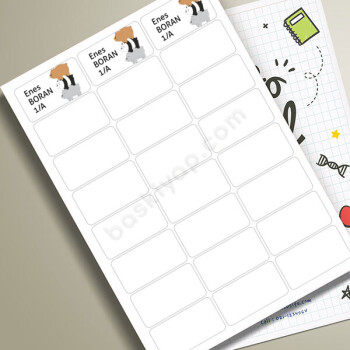 Pandalı Okul Etiketi online tasarla