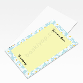 Papatya Desenli Unutmayınız Kartı online tasarla