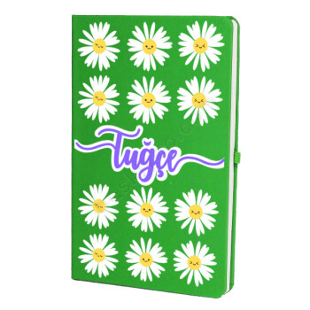 Papatya Tasarımlı Yeşil Ajanda online tasarla