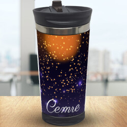 Parlak Yıldızlı Çelik Termos 300Ml online tasarla