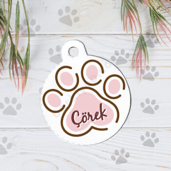 Pati Tasarımlı Kedi Köpek İsim Künyesi online tasarla