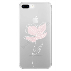 Pembe Çiçek Tasarımlı Iphone 7 Plus Kılıf online tasarla