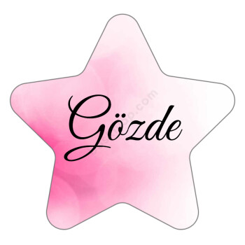 Pembe Yıldız Şekilli Pleksi Anahtarlık online tasarla