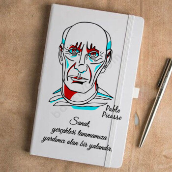 Picasso Tasarımlı Beyaz Ajanda online tasarla
