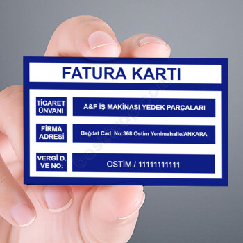 Plastik Yaka Fatura Kartı online tasarla