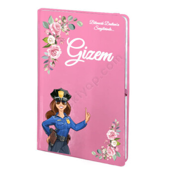 Polis Kadınlara Özel Pembe Ajanda online tasarla