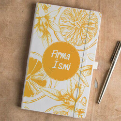 Portakal Çiçeği Tasarım Tarihsiz Beyaz Ajanda online tasarla