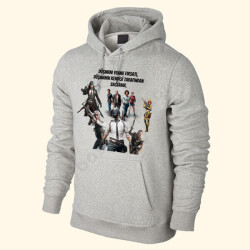 Pubg Karakter Tasarımlı Gri Sweatshirt online tasarla