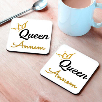 Queen Annem Tasarımlı Bardak Altlığı online tasarla
