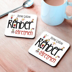 Rehber Öğretmenlerine Özel Bardak Altlığı online tasarla