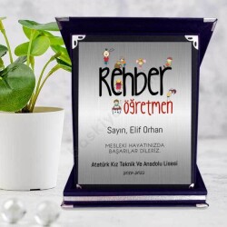 Rehber Öğretmenlerine Özel Lacivert Plaket online tasarla