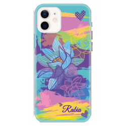 Renkli Çiçek Tasarım Baskılı Kendin Tasarla Iphone  12 6.1 Kılıf online tasarla