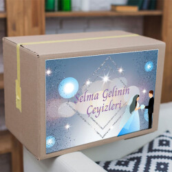 Renkli Işıklı Çeyiz Etiketi online tasarla